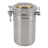 Cigar Jar Stainless Steel Silicone Ring with Hygrometer Waterproof Sealed