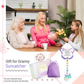 Focxoio Granny Gifts, Granny Mothers Day Birthday Gifts - Crystal Butterfly SunCatchers Gifts for Granny from Grandchildren, Best Presents for Granny on Christmas