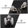 Levemolo 20pcs Curtain Track Gliders Double Wheel Rollers for Smooth