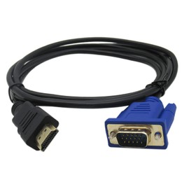 5 Packs HDMI to VGA Cable Gold-Plated 1080P HDMI Male to VGA Male Active Video Adapter Converter Cord (6 Feet/1.8 Meters)