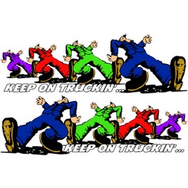 Keep on Truckin' Right & Left 14" x 4" Decals
