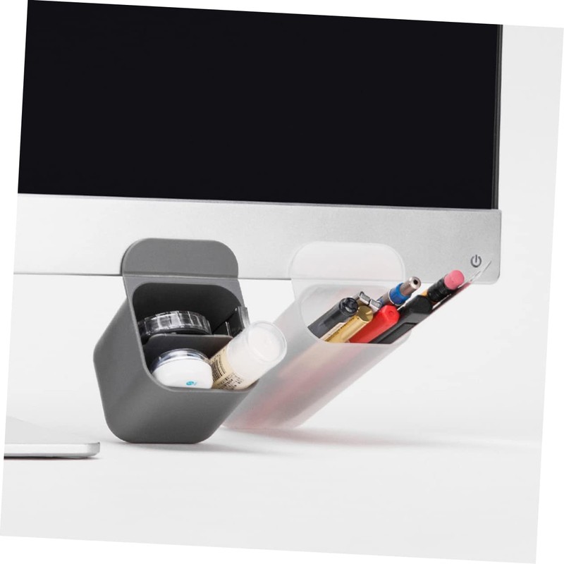 TEHAUX 3pcs Multi Functional Screen Pen Holders Trapezoidal Square Gray