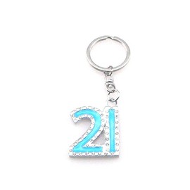 Xpressions K6761 Diamante Keyring, 21st Cute Keychain for Women and Men, Key Accessories for Purse, Handbag Decoration, Novelty Gift forValentine's Day, Christmas, Birthdays, Thanksgiving, Multi