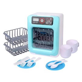 Dishwasher Toy for Children Dishwasher Lights and Sounds with Plates Cups Cutlery Buttons Touch Display Working Household Appliances Kitchen Toy Dishwasher Game for Children
