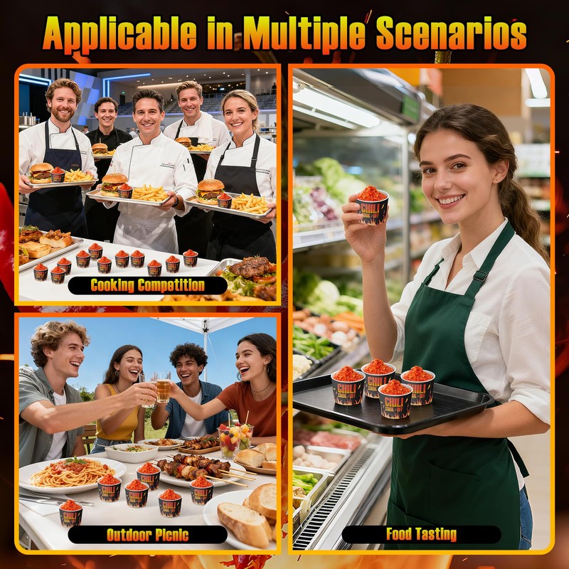 ARQRHTLY Chili Cook Off Party Supplies Set with 200 Disposable