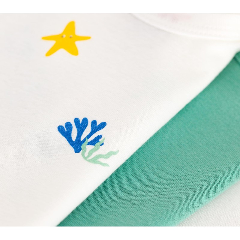Petit Bateau Unisex Baby We Short Sleeve Bodysuits (Pack of