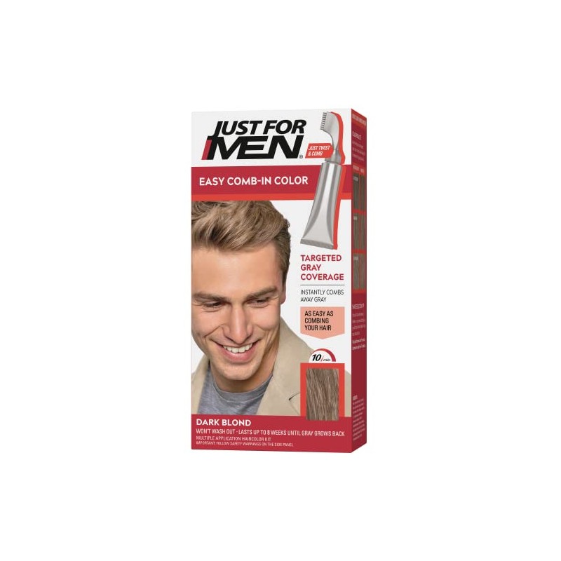 Just For Men AutoStop Men's Comb-In Hair Color, Dark Blond