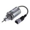 A ABSOPRO Fuel Barrier Stop Solenoid Valve for Caterpillar Silver