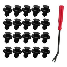 QZTYTY 20PCS Front Bumper Push-Type Retainer Clips, Bumper Fender Clips, 91503-SZ3-003 Nylon Bumper Fastener Rivet Clips with Fastener Remover, Fender Liner Clip Compatible with Honda Acura (20PCS)