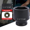 51mm Deep 6 Point Impact Socket 3/4" Drive Cr-Mo Alloy