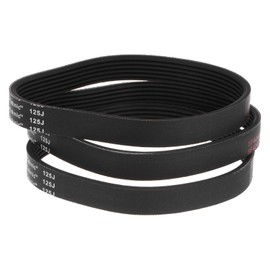 sourcing map 125J6 Rubber Poly V Belts, 6 Ribs PJ V-Ribbed Belt 317mm Length x 14mm Width x 3.5mm Thick, Industrial Transmission Drive Belt, 3pcs