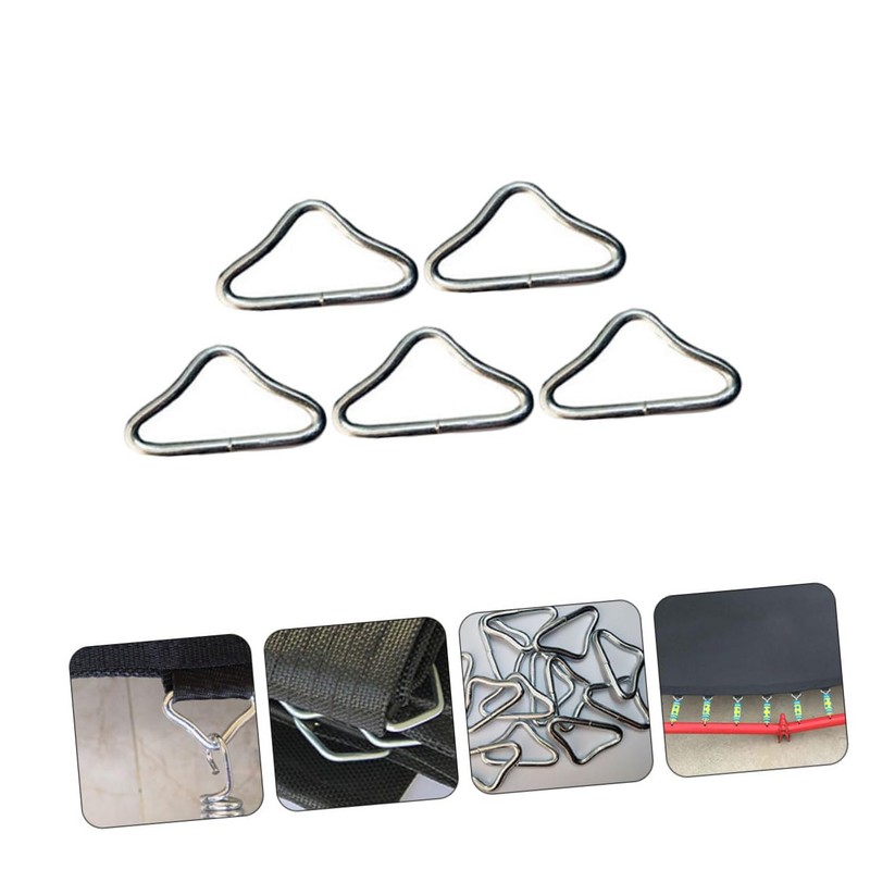 WOONEKY 45pcs Triangle Buckles for Trampoline Metal Rings for Safe