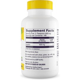 Healthy Origins Inositol Powder, 113.4 g - for Skin, Hair & Nail Health - Vitamin B8 Powder Supplement - Part of The B Complex Family - Vegan, Non-GMO & Gluten-Free Supplement - 4 Oz