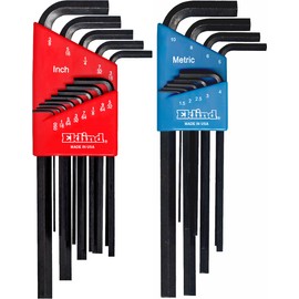EKLIND 10222 Hex L-Key allen wrench Combo- Long Inch / MM (2 sets 22pc)