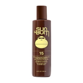 Sun Bum SPF 15 Browning Body Lotion - Water-Resistant Broad Spectrum Moisturizing Tanning Lotion with Vitamin E - Hawaii 104 Act Compliant (Made Without Octinoxate & Oxybenzone) - 8.5 Fl Oz