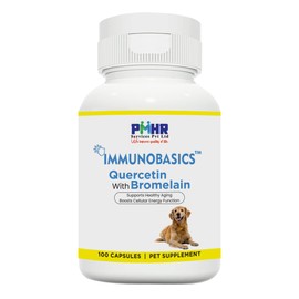 Quercetin and Bromelain Capsules for Dogs and Cats Itchy Skin Relief | Promote Inflammation Relief & Antioxidant Support | for Dogs and Cats | 100 Capsules.