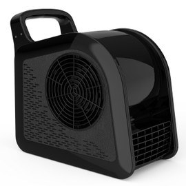 Puligoth Air Mover Blower Fan for Drying Cooling and Ventilating, High Velocity Fan for Home Garage Workshop and Job Site Use, Portable Floor Fan with 185° Rotation, 3 Speeds, 2 AC Outlets (Black)