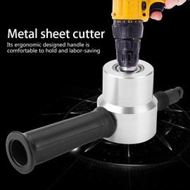 Portable Nibbler Cutting Tool, Electric Power Drill Attachment Used to Cut Iron Sheet, Stainless Steel Sheet, Copper Sheet, Metal Sheet Cutter Double