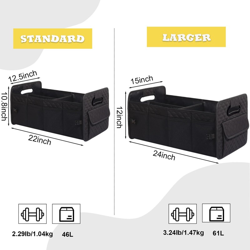 JiatuA Car Trunk Organizer for SUV, Car Storage Organizer Collapsible