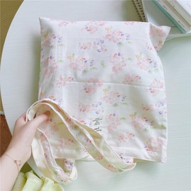 Kehpish Cotton Canvas Tote Bag Reusable Soft Grocery Cloth Bag Floral Shoulder Bag for Beach Travel Shopping, Grocery Cloth Bag-floral 16, Grocery Cloth Bag-Floral 16, Elegant