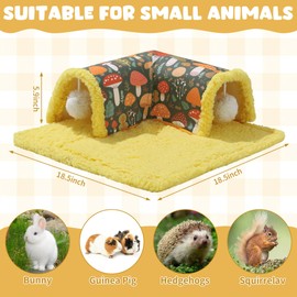 ROYALAY Guinea Pig Hideout, Removable Guinea Pig Tunnel with Non-Slip Desgin, Guinea Pig House Rabbit Hideout Accessories, Small Animal Hideaway for Hamster Ferret Rabbit Bunny