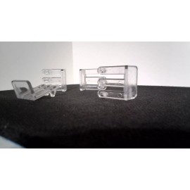 BMI claear plastic false front clips #1931cl lot of 50 clips