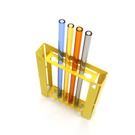 Straw Holder (Yellow), Reusable Straws, Straw Storage, Reusable Drinking Straws