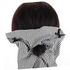 OATIPHO 2pcs Elegant Bow Scrunchies Plaid Fabric Stretchy Hair Ties
