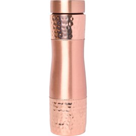 ANCIENTIMPEX Pure Copper Water Bottle Wide Mouth, 1000 Ml Capacity (33.81 US Fl Oz) For Ayurveda Health Benefits (Plain)