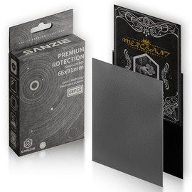 SANZIE Card Sleeves 68 PCS Glossy Card Sleeve Deck Card Protector Sleeves Trading Card Sleeve Fit for MTG, TCG, PTCG and Trading Cards (Grey)