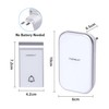 Aigostar waterproof portable wireless bell set, doorbell kit, LED flashing,