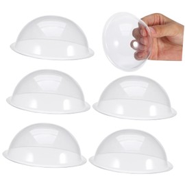 Totority 20pcs Clear Plastic Dome Cloche for DIY Crafts Star Dome for Decorative Bowls Durable PVC Miniature Globe for Snow Globe Jars and Home Decor