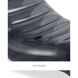 INTEX 56875EP Inflatable Cool Grey Lounge: Contoured Design – Built-in Cup Holder – Dual Air Chambers – 220lb Weight Capacity – 75" x 39"