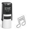 stampexpression - Music Note Self Inking Rubber Stamp - Black