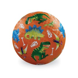 Crocodile Creek Playground Ball - Durable Rubber Ball for Kids Ages 3 and Up - Bouncy Inflatable Ball for Kickball, Indoor Games, and Outdoor Sports - PVC-Free - Dinosaur - 5-inch Diameter