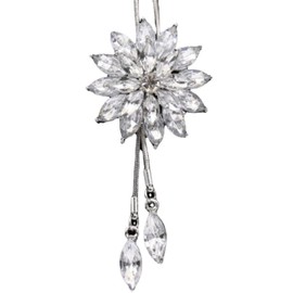 Inateannal Crystal Flower Necklace Cubic Zirconia Drop Pendant Y Necklace Long Snake Chain Sweater Necklace Jewellery For Women, Cubic Zirconia Crystal, Cubic Zirconia