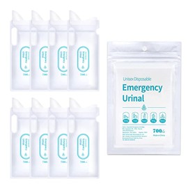 GERUI Urine Bag for On the Go 700 ml, 8 Pieces Toilet for On the Go, Disposable Urine Bag, Emergency Toilet for Camping, Hiking, Travel, Traffic Jam