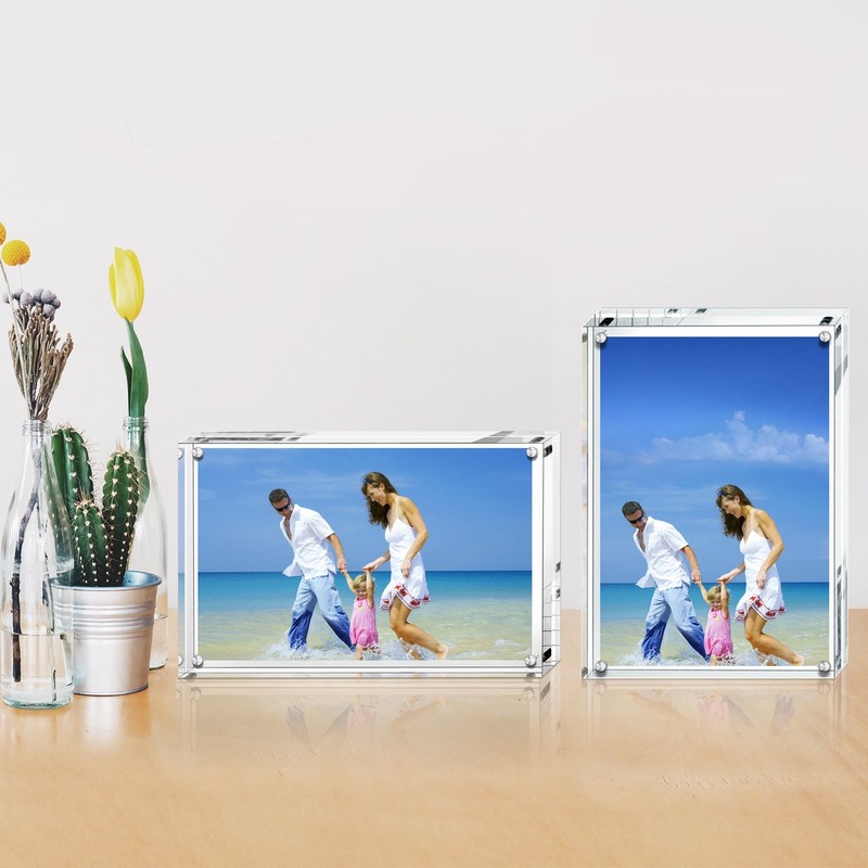 Acrylic Photo Frames 15 x 20 cm (6x8 inch), Magnetic
