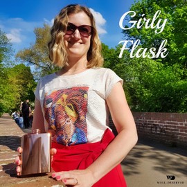 Flask For Liquor For Women Gift Set - Copper Flask 8oz + Funnel + Pouch. Cute Rose Gold Flask. Luscious Packaging. Whiskey Flasks for Women, Her, Ladies. Women's Anniversary, Birthday, Wedding Gifts