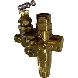5/8" Compression Top Inlet X 1/2" MNPT Outlet, Combo Pilot Unloader Check Valve with Throttle Control Cable for 6.5HP Max Gas air Compressors (095-125 PSI, 24" Throttle Control Cable & Unloader Valve)