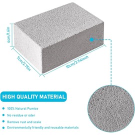 ASMIZ Pack of 8 Grill Cleaning Stone Made of Pumice Stone, Pumice Stone Cleaning, Reusable Pumice Stone for Grill, Plancha, Oven, Cooker & Sink