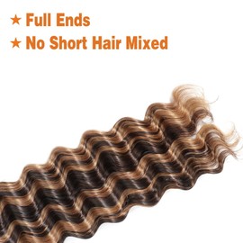 Bulk Human Braiding Hair Deep Wave Human Hair for Braiding Micro Braiding Hair Human Hair 100% Unprocessed Brazilian No Weft Human Hair 20 Inch (100g,4/27)