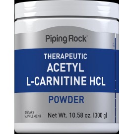 Piping Rock Acetyl L-Carnitine Powder | 300g | ALCAR HCL Supplement | by Piping Rock