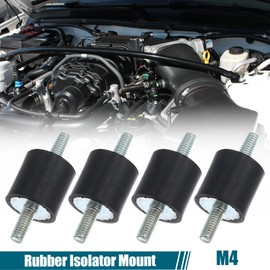 X AUTOHAUX 4pcs M4 Anti Vibration Rubber Isolator Mount 15x15mm for Car Engines