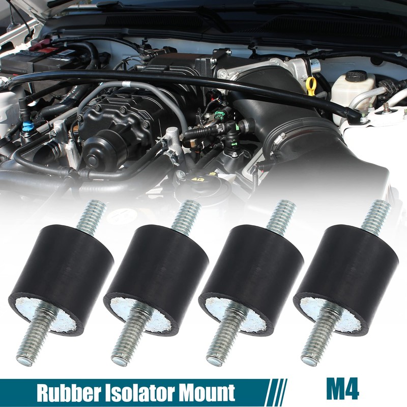 X AUTOHAUX 4pcs M4 Anti Vibration Rubber Isolator Mount 15x15mm