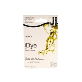 Jaquard IDYE Olive Fabric Dye for Natural Fabrics and Clothing - No Mess Sachet