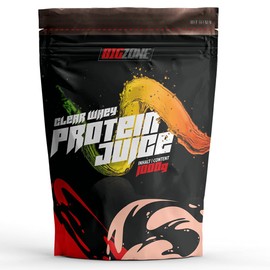 BIG ZONE high quality sportsnutrition Big Zone Protein Juice Eistee Zitrone | Protein Whey Isolat | Erfrischungsgetränk Charakter und Konsistenz | Hoher Proteingehalt | Eiweisspulver niedrige Zucker- & Fettwerte | 1000g