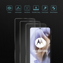 CHRINECY [Pack of 3] Screen Protector Compatible with Motorola Moto G31/G41, 9H Hardness, Anti-Scratch, HD Clear Screen Protector, Bubble-Free, Anti-Oil, Ultra Resistant, Anti-Fingerprint