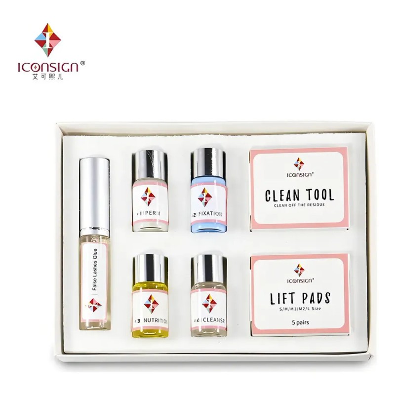 Kit Lash Lift Permanente Pestañas Marca Iconsign con Aceite Nutritivo