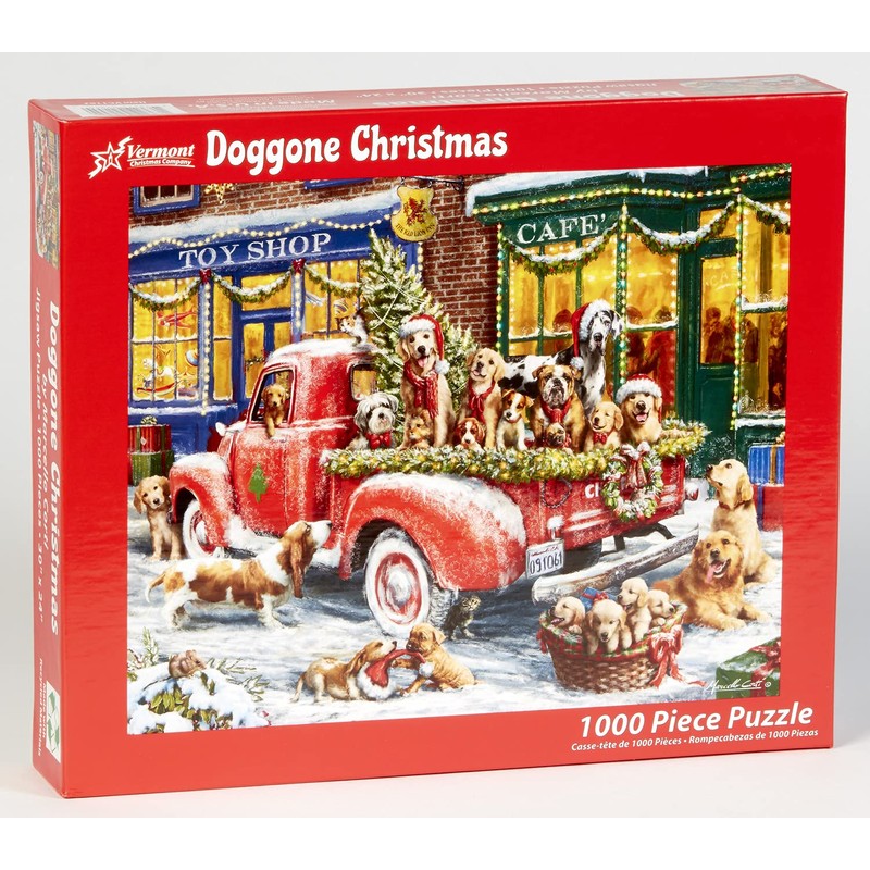 Vermont Christmas Company Doggone Christmas Jigsaw Puzzle 1000 Piece